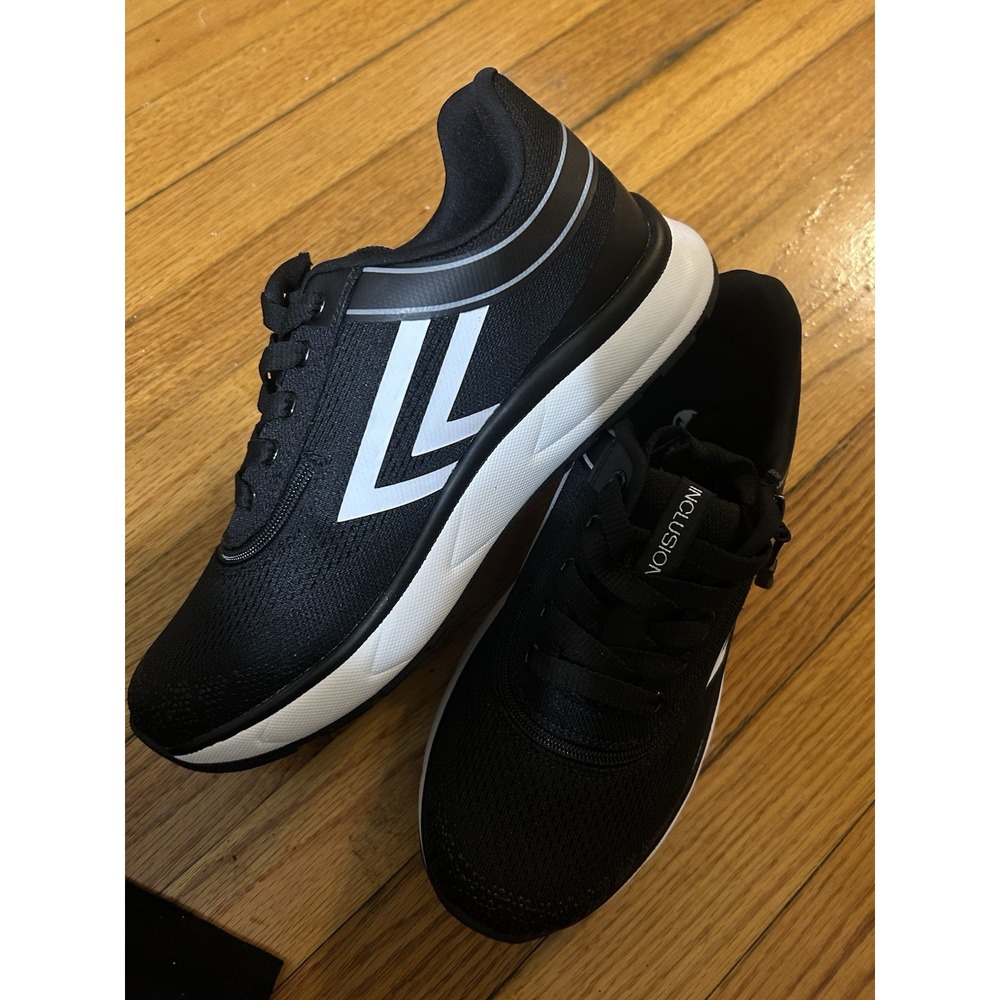 NWT 7.5 Wide Billy Sport Inclusion Too Athletic Women's Sneakers Black/White